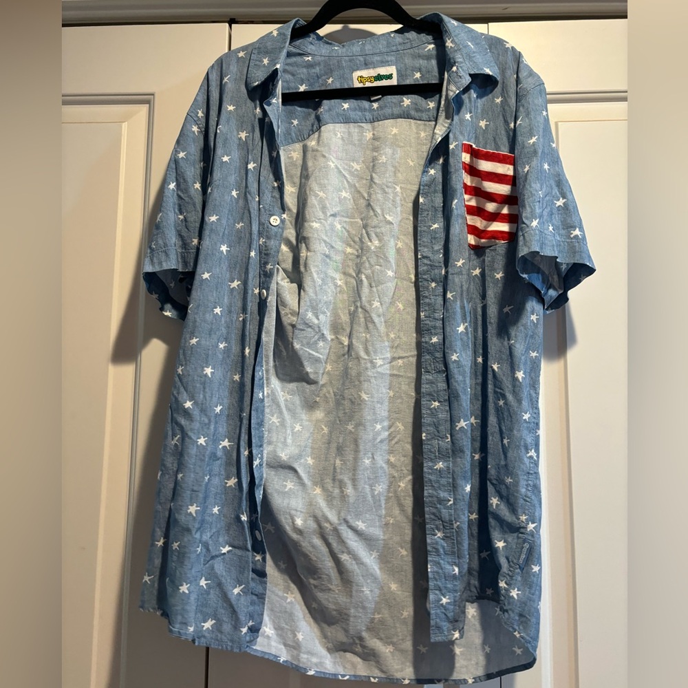 Tipsy elves Stars and Stripes button down